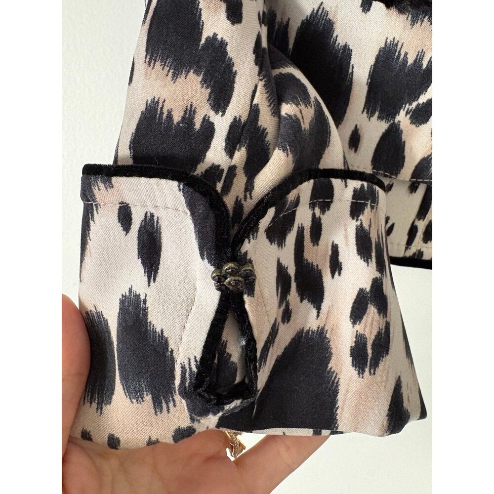 Alberto Makali Leopard Print Blazer Jacket 10 Vintage Animal Cheetah Print 90s - Picture 3 of 9